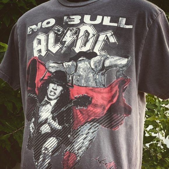 Men's/Unisex Sz Med. Grey 100% Cotton ACDC "No Bull" T-shirt - Picture 10 of 16